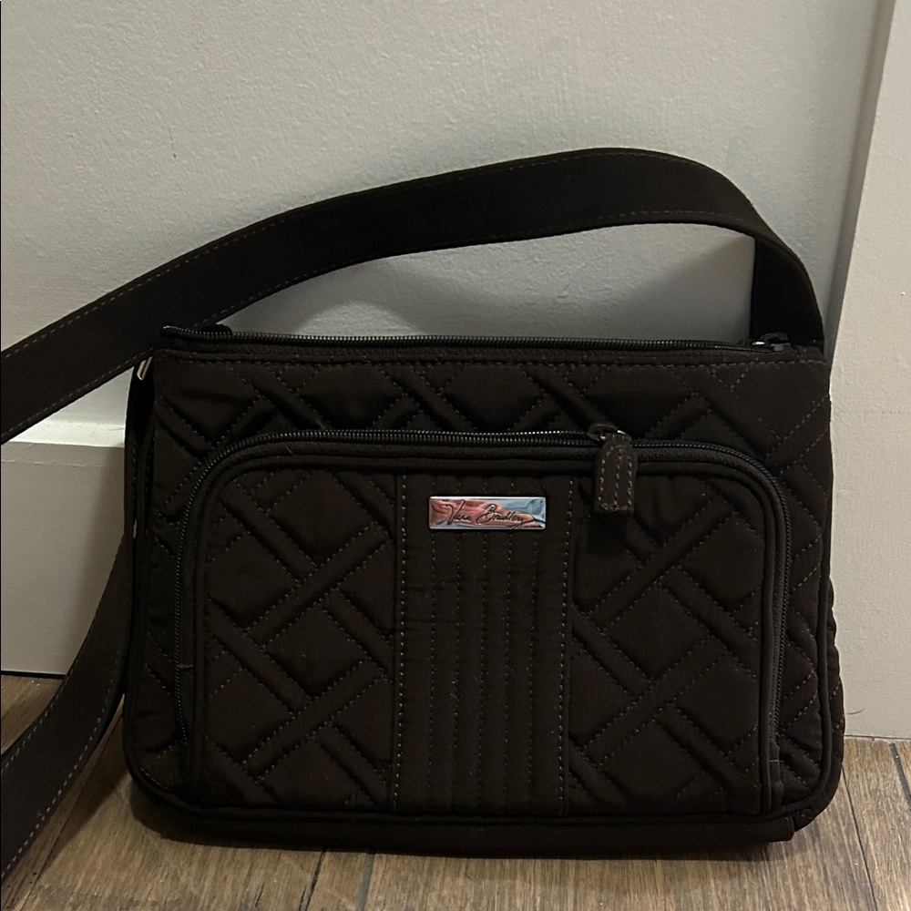 Vera Bradley Dark Brown Quilted Crossbody Bag